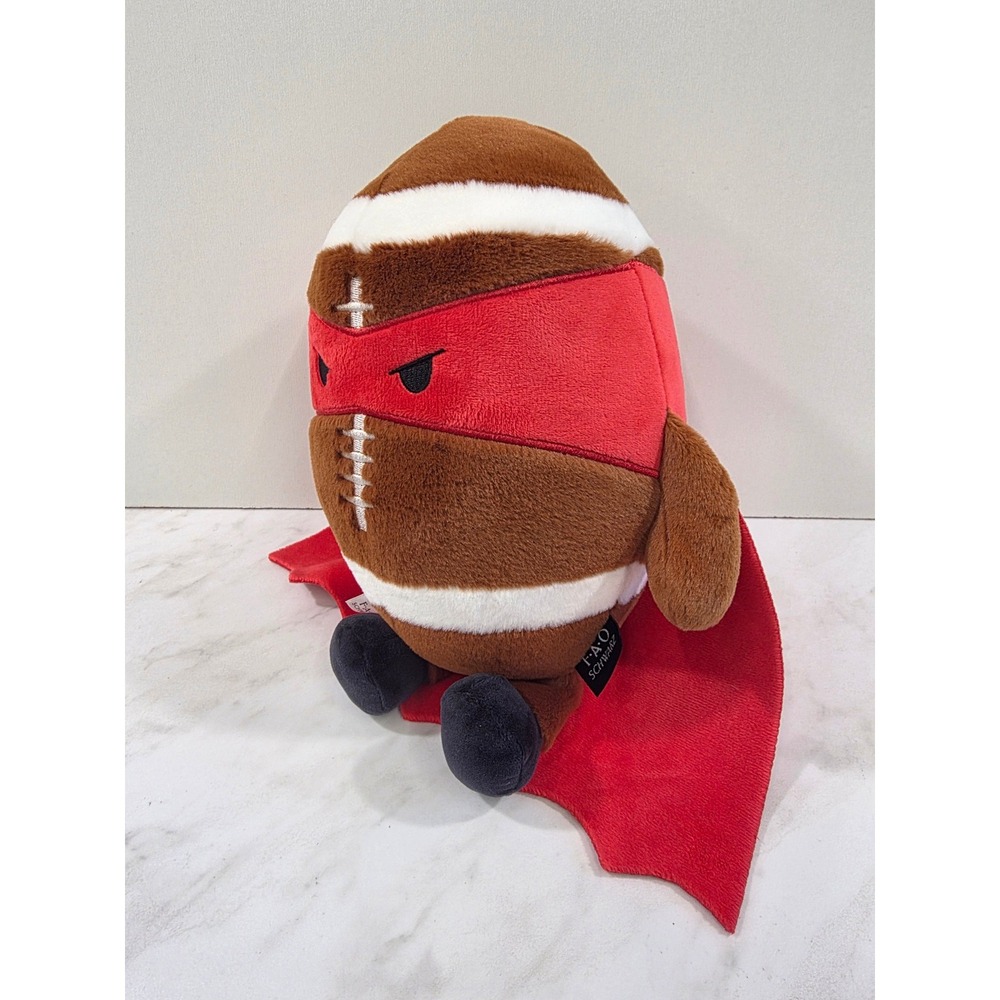 Superhero Plush Masked Cape Football FAO Schwarz Heroes of the Game Gift Him Red